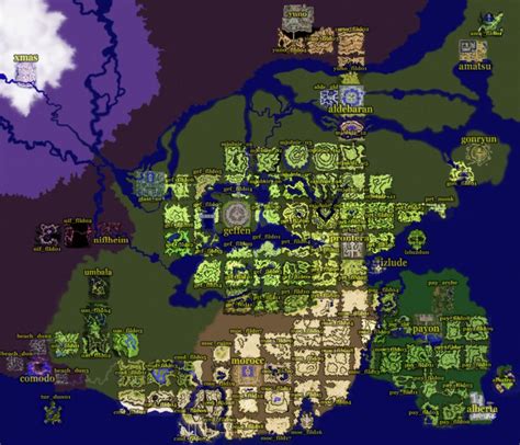 Ragnarok Online Interactive World Map .